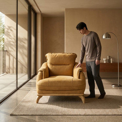 Fauteuil 1-persoons woonkamer Relax Design Italiaanse meubels Inrichting Italië.