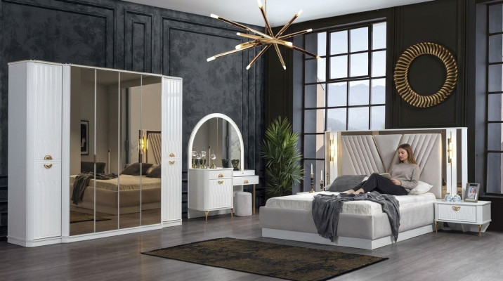 Modern slaapkamer set in prachtig Europees ontwerp.