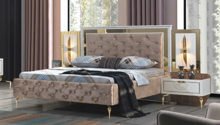 Chesterfield bed gestoffeerd ontwerp luxe dubbel hotel Italiaans