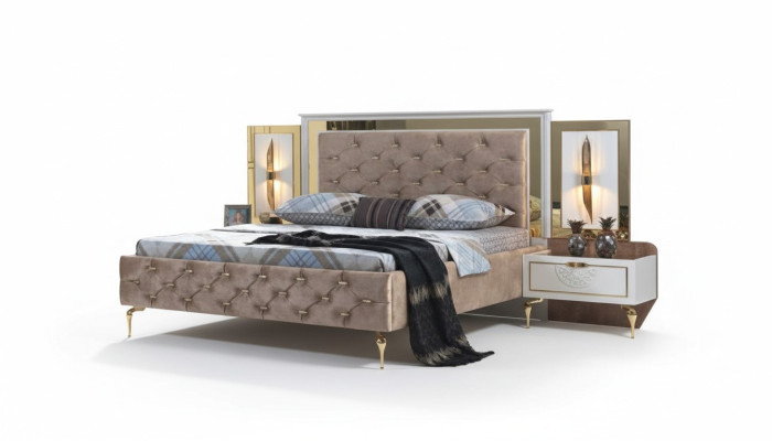 Chesterfield bed gestoffeerd ontwerp luxe dubbel hotel Italiaans