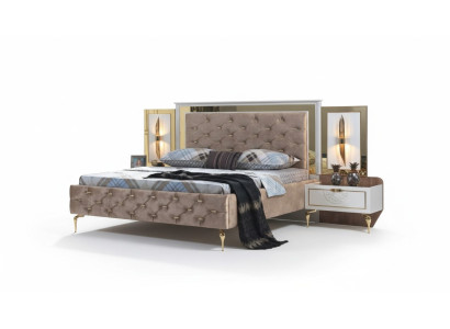 Chesterfield bed gestoffeerd ontwerp luxe dubbel hotel Italiaans