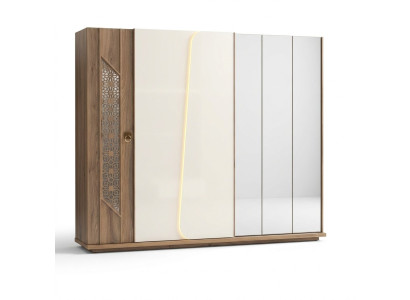 Kledingkast Bruin Luxe Meubels Italiaanse Inrichting Slaapkamer.