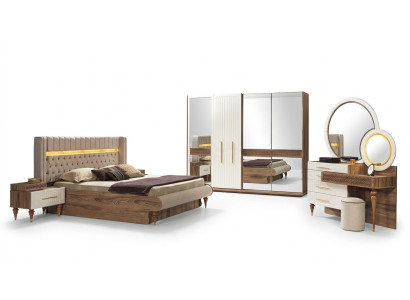 Stijlvolle moderne slaapkamer meubelset in luxe Europees design.