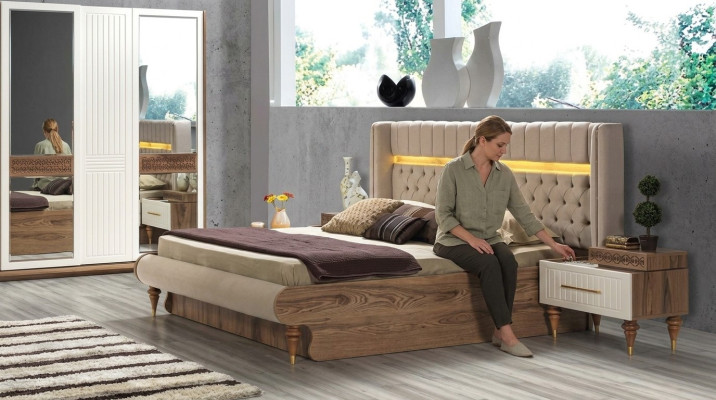 Bed dubbel bed bedden meubels inrichting nieuw slaapkamer meubels ontwerp