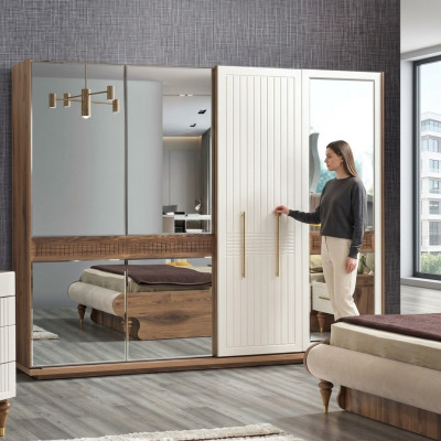 Kledingkast Kast Luxe Houten Kasten Meubels Ontwerp Slaapkamer