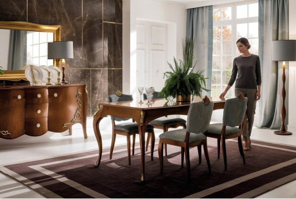 Tafel Echt hout Klassieke barok antieke stijl Eettafel tafels Echt hout Nieuw