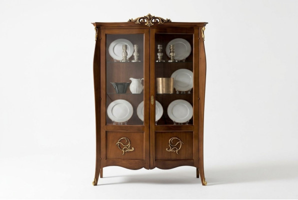 Vitrine Glas Kast Laden Kasten Italiaanse meubelen Hout Stijl Barok Vitrines