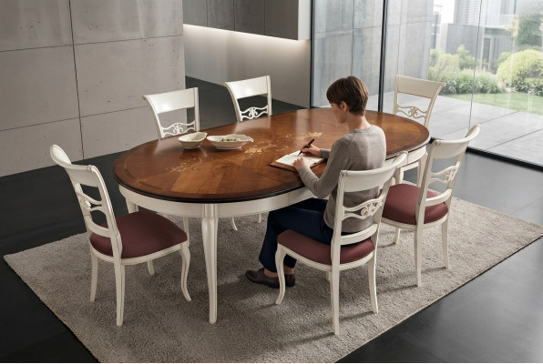 Echthouten eetkamerstoelen Ontwerpstoel met gesneden patronen Armstoel Meubels.
