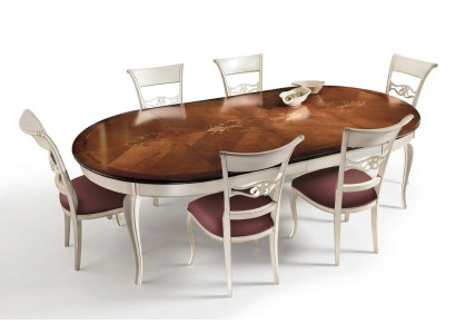 Volledige set eettafel 6x stoelen eetkamerset eetgroep houten tafel tafels 7-delig