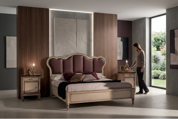 Bed tweepersoonsbed slaapkamer bedden bed meubilair Vaccari cava Giovanni bedden nieuw.