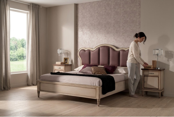 Tweepersoonsbed Slaapkamer Hotel Huwelijk Luxe Bed 2x Nachtkastje 3 delige Set Bedden Nieuw
