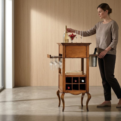 Bar kast Wijnkast ladenkasten Hout Vitrine Huisbar Hotelkwaliteit Kamerbar