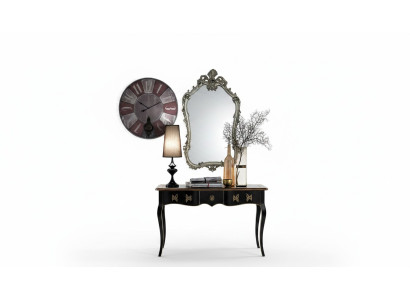 Spiegel Klassieke wandspiegel Houten design Zilver Woonkamer Italiaanse meubels