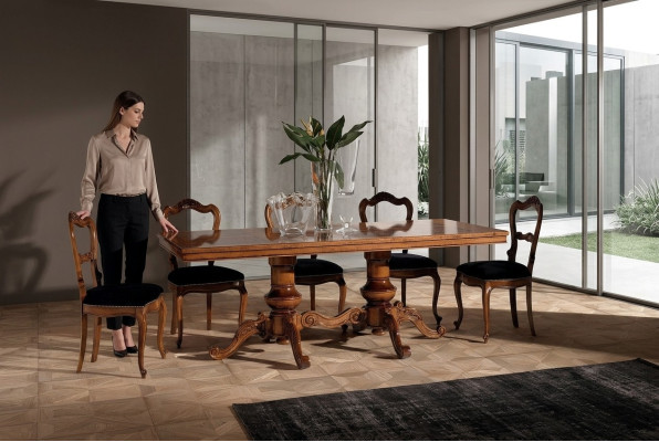 Eettafel Luxe Tafel Massief Hout Meubels uit Italië Eetkamer Tafels Inrichting