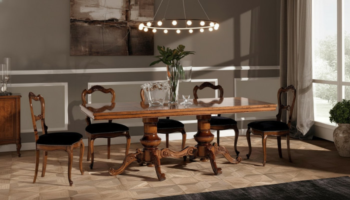 Eettafel Luxe Tafel Massief Houten Meubels Italië Eetkamertafels