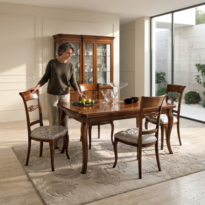 Eetkamerstoelen LUXE 4x fauteuil stoel hout bruin Stoelen woonkamer meubelgroep.