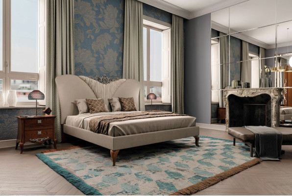 Bed Dubbel massief houten bed Slaapkamer Bedden Meubels Vaccari cav giovanni Nieuw
