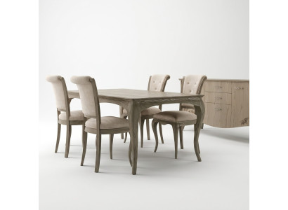 Meubilair inrichtingsgroep Tafel + 4x Stoel Set 5-delig. Eettafelset Eetkamer
