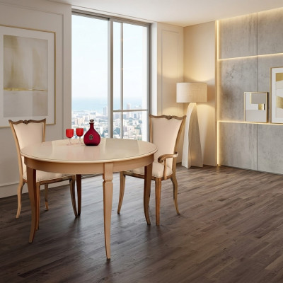 Eetkamer meubels Massief hout Vitrinekast Echt hout dressoir Vitrine Glas Nieuw
