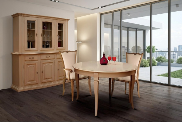Eetkamertafels Ronde meubels Eettafel Luxe Ronde tafel Massief hout Italië Nieuw