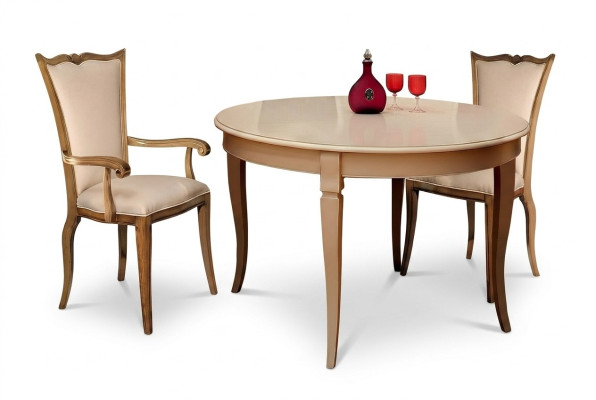 Eetkamertafels Ronde meubels Eettafel Luxe Ronde tafel Massief hout Italië Nieuw