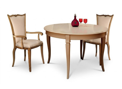 Eetkamertafels Ronde meubels Eettafel Luxe Ronde tafel Massief hout Italië Nieuw