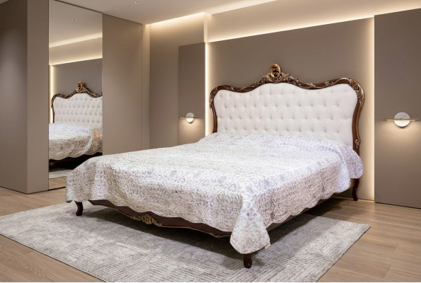Tweepersoonsbed Bedden Slaapkamer Designbedden Vaccari Meubelen Massief Hout Bed Nieuw