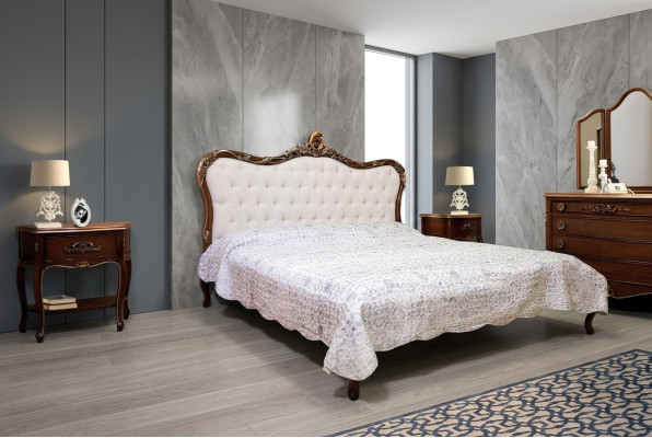 Bed 2x Bedside table 3 pcs. Bedroom set Design furniture Modern Luxury Beds New