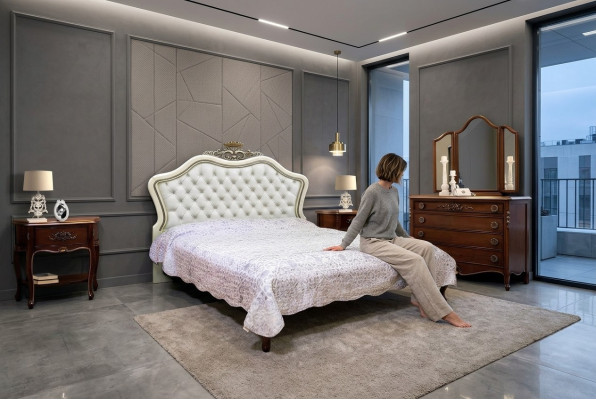 Tweepersoonsbed Bedden Slaapkamer Meubels Massief hout Vaccari cav giovanni Bed Nieuw