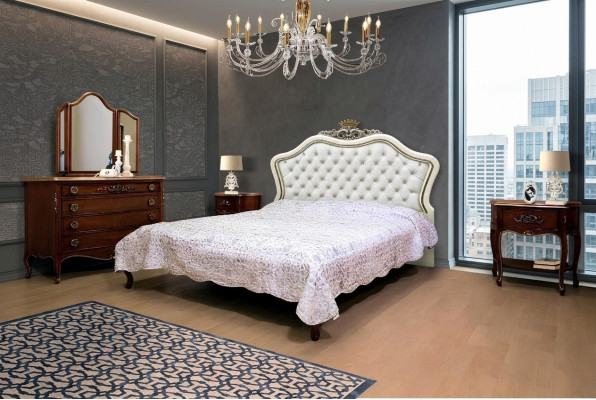 Volledige set van 4 voor slaapkamer ontwerp modern luxe bed 2x nachtkastje dressoir