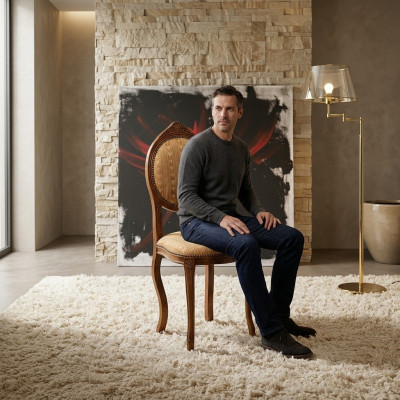 Eetkamer houten meubels stoelen luxe design gestoffeerde stoel rugleuning zitkantoor meubels nieuw