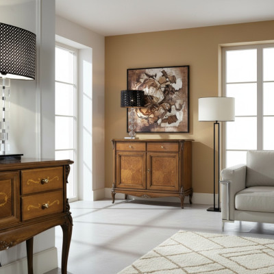 Laden dressoir sideboard bruin massief houten kast meubels commodes