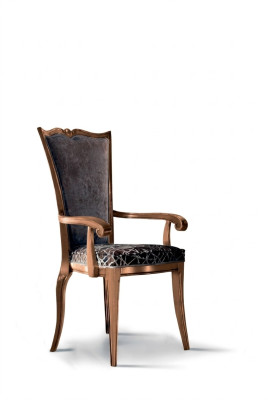 Eetkamerstoel Art déco Armleuning Eetkamerstoelen Design Textiel Luxe Fauteuil