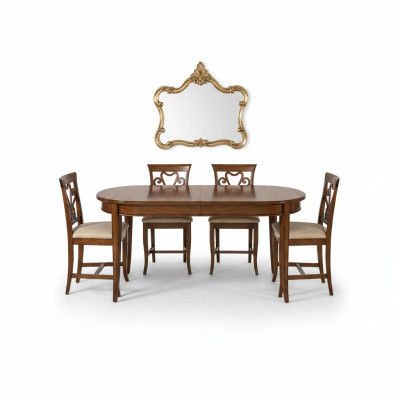 Eettafel + 4x stoelen Stoel Eetkamerset Eetgroep Modern Tafel Tafelset