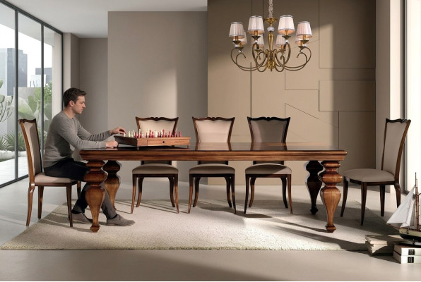 Ronde Tafel - Klassieke Eettafel - Ronde Tafels - Rococo Barok Meubels - Italiaans