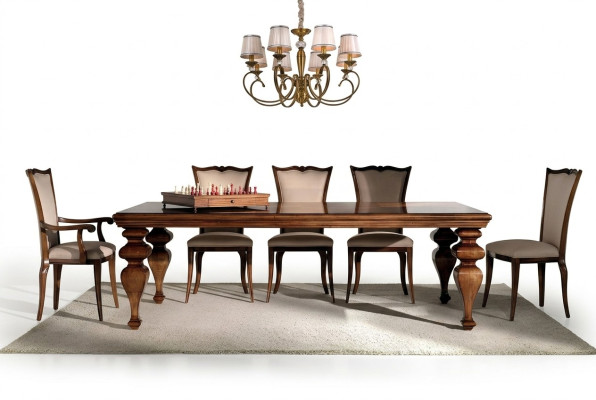 Ronde Tafel - Klassieke Eettafel - Ronde Tafels - Rococo Barok Meubels - Italiaans