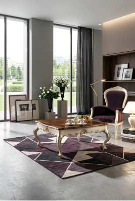 Salontafel Tafel Bijzettafel Woonkamertafel Hout Koninklijk Bijzet Barok Tafels