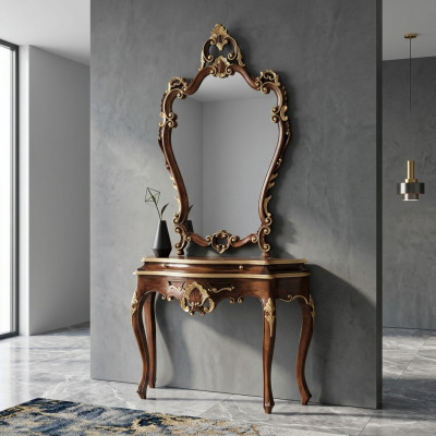 Console tafel spiegel dressoir set Nieuwe houten Italiaanse meubels stijl StileElisa