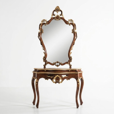 Console tafel spiegel dressoir set Nieuwe houten Italiaanse meubels stijl StileElisa