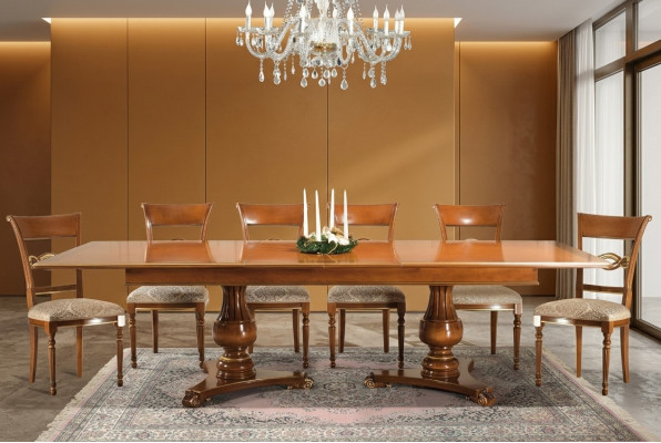 Eettafel Uitschuifbaar Klassiek Design Tafel Italiaanse Meubels Tafels Hout Eet