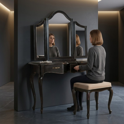 Meubelstijl Stilelisa console tafelspiegel hout Italiaanse tafelgroep set