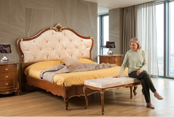 Bed meubels tweepersoonsbed natuurlijk hout slaapkamer meubels designbedden meubels Italië
