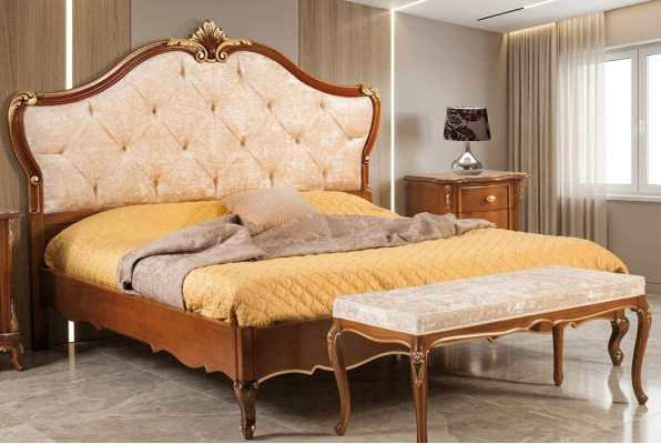 Bed meubels tweepersoonsbed natuurlijk hout slaapkamer meubels designbedden meubels Italië
