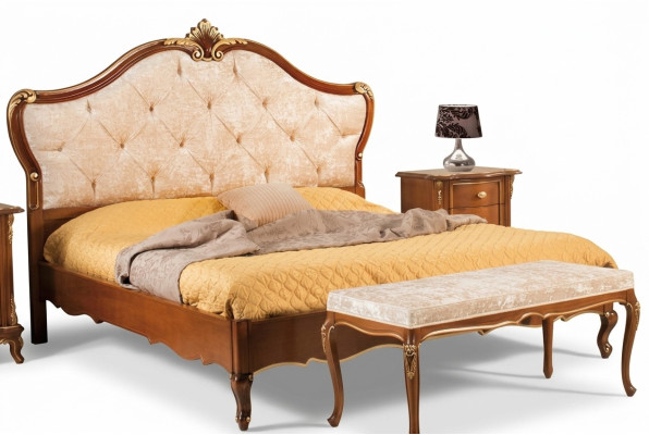 Bed meubels tweepersoonsbed natuurlijk hout slaapkamer meubels designbedden meubels Italië