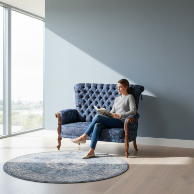 Italiaanse fauteuil bank bekleding design textiel eenzitterige sofa bekleding zitbank 1-zitsbank