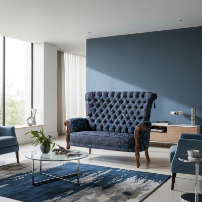 Italiaanse fauteuil bank bekleding design textiel eenzitterige sofa bekleding zitbank 1-zitsbank