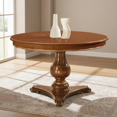 Luxe Ronde Tafel Massief Hout Italiaanse Eettafel Ronde Meubelen Nieuw