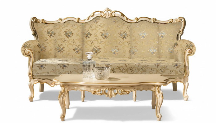 Bank 3-zits bank Houten meubels Driezits bank Bankstellen Italiaanse stijl 200cm