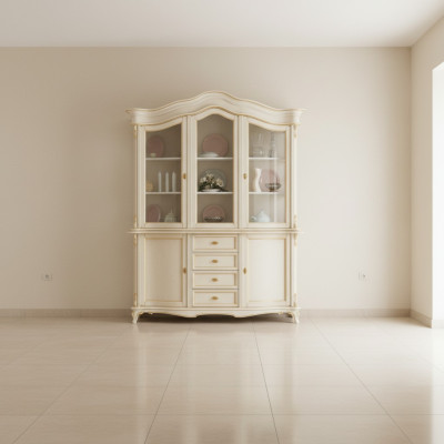 Vitrine kast van massief hout dressoir massief eetkamer meubels massief hout