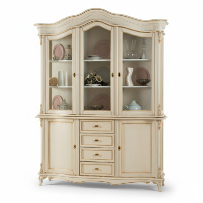 Vitrine kast van massief hout dressoir massief eetkamer meubels massief hout